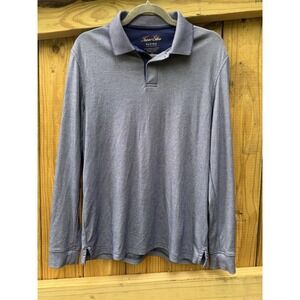 Tasso‎ Elba Men's Supima Blend Long Sleeve Polo Shirt Size S Cotton Poly Blend